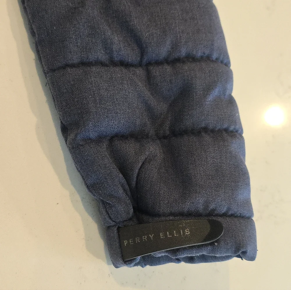 PERRY ELLIS Boy Navy Quilted Parka Hooded Coat Jacket Kids Boys 7